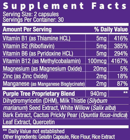 purple tree Post Celebration Wellness Vitamins (60 Pills)