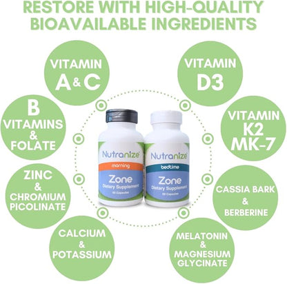 Zone Calcium Supplement, Magnesium Glycinate, Vitamin D3, K2 K2 MK7, MK7, Methylfolate,