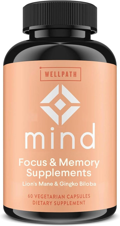 WellPath Mind Brain Supplement with Lion's Mane 60 Ct
