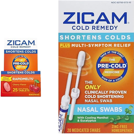 Zicam Cold Remedy Cherry Zinc Rapidmelts 25 Count 20 Count