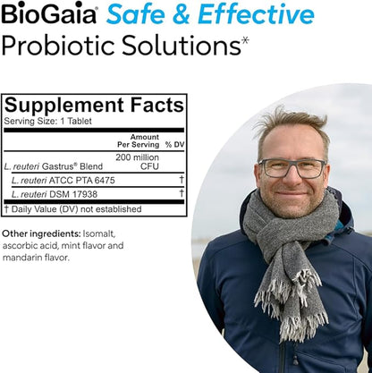 BioGaia Gastrus Gut Health Probiotic | Eases Abdominal Discomfort, Gas & Bloating | Promotes Regularity & a Healthy Gut | Contributes to a Balanced Microbiome | Backed by 30 Years of Research | 2-Pack