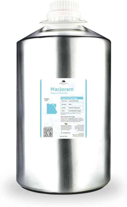 Marjoram Essential Oil - Direct from Essential Oils of Egypt- Pure Essential Oils as Scented Oils for Home or Essential Oils for Candles| 100% Pure Therapeutic Grade (25lbs)