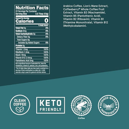 Bulletproof The High Achiever Ground Coffee, 10 Ounces, Medium-Dark Roast Enhanced Coffee with Lion's Mane Mushroom, B Vitamins, and Adaptogens for Energy and Focus