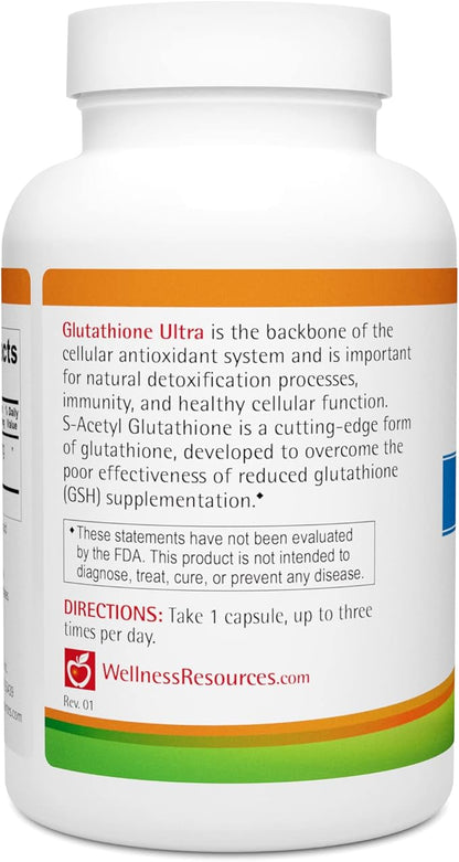 Wellness Resources Glutathione Ultra with Emothion (100mg, 90 90 Capsules)