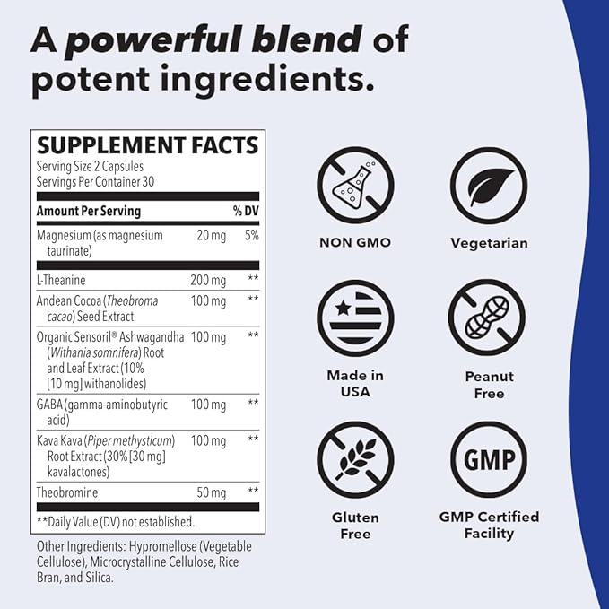 Anxie-T - Stress Relief Supplement - 60 Capsules