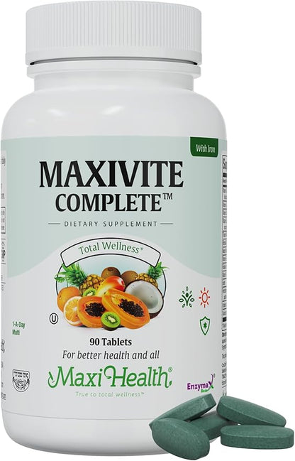 Maxi Health Complete Once Daily Vitamins B1 B2 B2 B3 B3 B6 B6 B12 B12 C D3 E (90 Tablets)