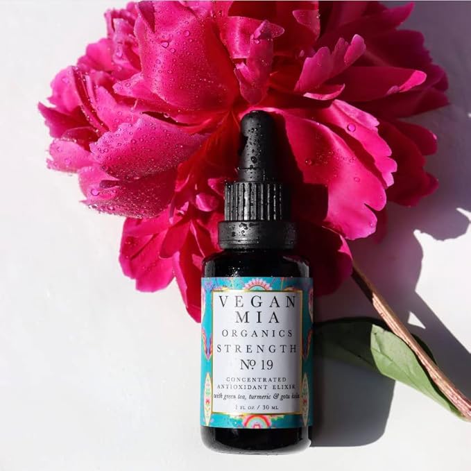 USDA Organic Strength Antioxidant & Superfood Elixir Face Oil - Face Moisturizer For Dry Skin, Blemishes, Wrinkles & Boost Natural Collagen with Pumpkin, Acai, Jojoba Oil & More, 0.5 fl oz