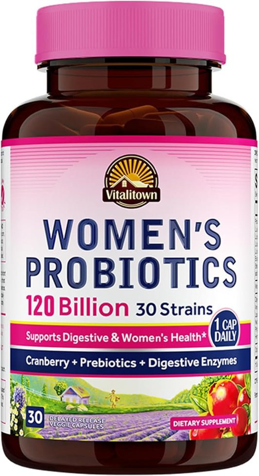 Vitalitown Probiotics for Women 120 Billion 30 Strains, 30 Delayed