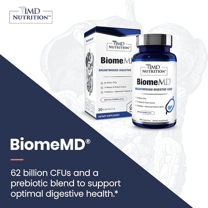 1MD Nutrition BiomeMD Probiotics 62 Billion 15 Comprehensive 60 Capsules