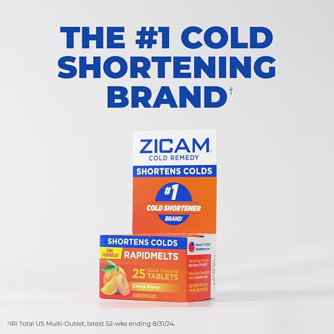 Zicam Cold Remedy Zinc Rapidmelts, Cherry 25 Count