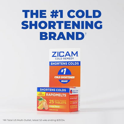 Zicam Cold Remedy Zinc Rapidmelts, Cherry 25 Count