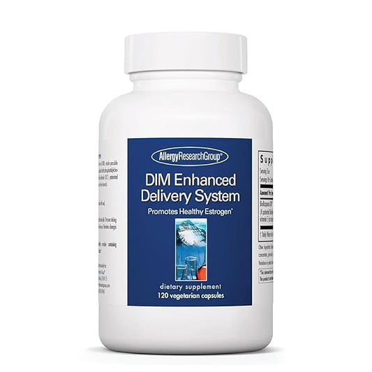 Allergy Research Group DIM Enhanced Delivery System Supplement - Supports Healthy Hormone Balance for Women, Promotes Healthy Estrogen Metabolism, PMS Support, Vegetarian Capsules - 120 Count