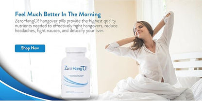 ZeroHangO!- 120 Capsules. Better Morning and Hydration Pills Dihydromyricetin, Taurine, Essential Phospholipids, Glutathione. Recovery, Relief.