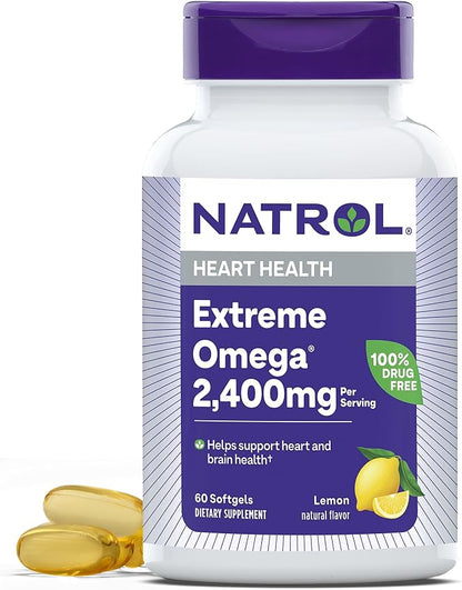 Natrol, Omega-3 Extreme Softgels, Heart Health 60 Count