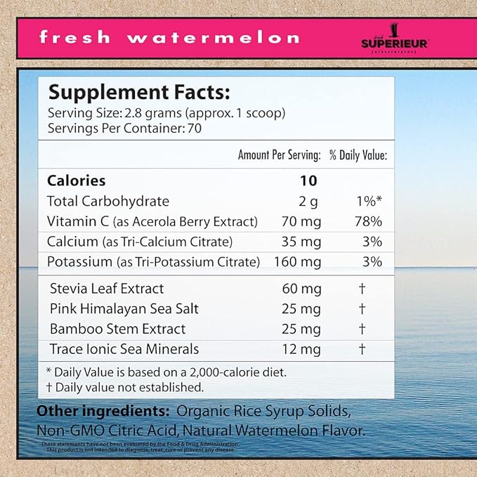 Superieur Electrolytes – Plant Based Electrolyte (70 Servings)