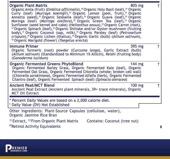 Premier Research Labs Multi-Vitamin: Immune, Brain 120 Plant-Sourced