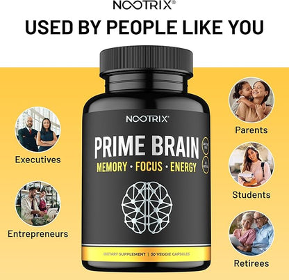 Prime Brain Supplement B12 & 30 Vegan