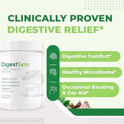 DigestSync Digestion Supplement for Gut Health 100% Natural 3.17 Ounces, 30 Servings