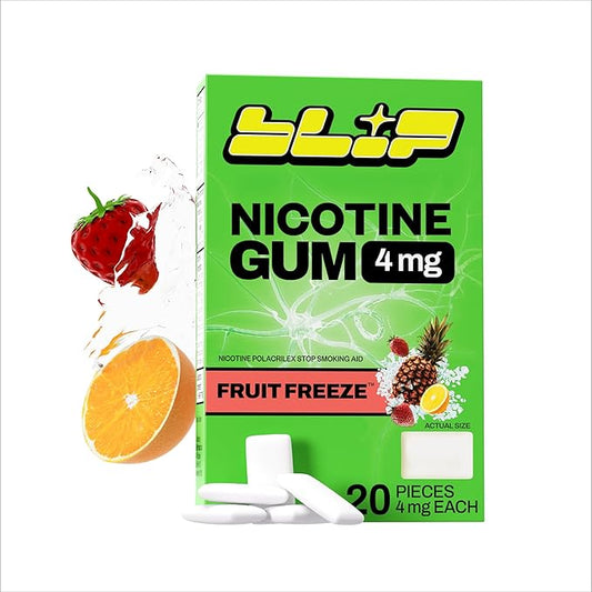 Blip NRT Nicotine Gum 4mg Fruit (20 Count)