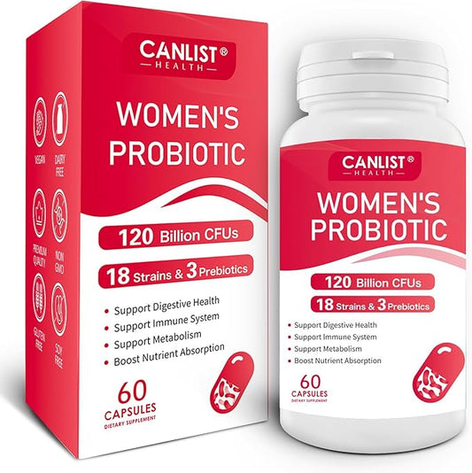Women's Probiotics120 Billion CFUs 18 Strains 3 Prebiotics