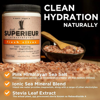 Superieur Electrolytes – Plant Based Electrolyte (70 Servings)