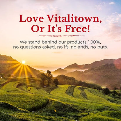 Vitalitown Iron Supplement for Women Men, Hign Potency 65mg Iron with Vitamin C 250mg, Less Constipating, Better for Blood Building & Energy Improvement, No Gluten, Non-GMO 60 Vegan Iron Pills