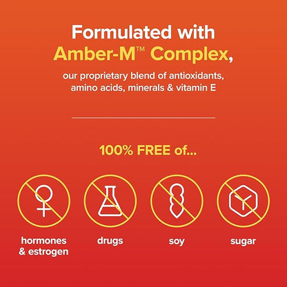 Amberen: Safe Multi-Symptom Menopause Relief. Clinically Shown to Relieve 12 Menopause Symptoms: Hot Flashes, Night Sweats, Mood Swings, Low Energy and More. 2 Month Supply