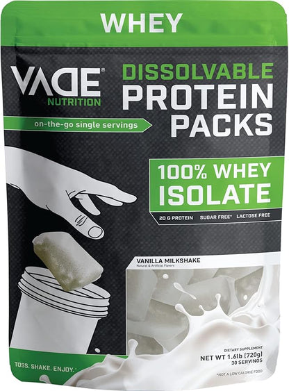 VADE Nutrition Dissolvable Protein Packs 100% Whey 30 Packets