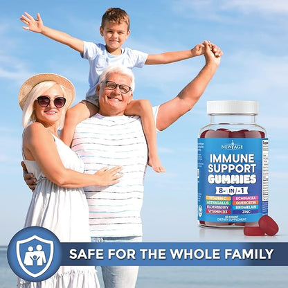 8 in 1 Immune Support Booster 50mg, Vitamin 5000 IU, B6, Elderberry (8 in 1 Gummies 2))