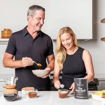 For Wellness The Good Stuff Performance Coffee Supplement- Non-Dairy Coffee Creamer Powder w/Collagen, MCT, L-Theanine & Cinnamon - Healthy Coffee Add-in for Energy & Focus