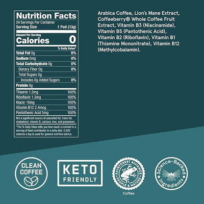 Bulletproof The High Achiever Single-Serve Pods, 72 count, Medium-Dark Roast Enhanced Coffee with Lion's Mane Mushroom, B Vitamins, and Adaptogens for Energy and Focus