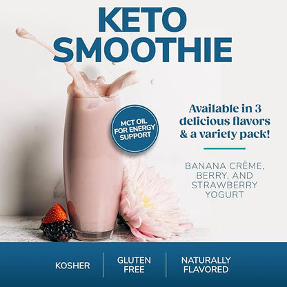 WonderSlim Keto Smoothie with C8 MCT Oil, Banana Crème, Low Carb, No Sugar, Gluten Free (7ct)