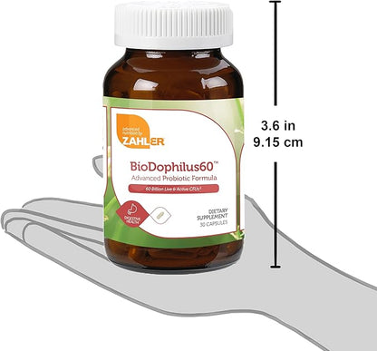 Zahler Biodophilus, 60 Billion Live Cultures 30 Capsules