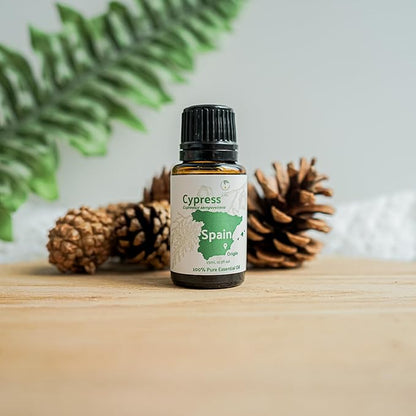 Cypress Essential Oil (15ml) - Direct from Essential Oils SL in Spain - Pure Essential Oil for Diffusers and Aromatherapy | 100% Pure Therapeutic Grade