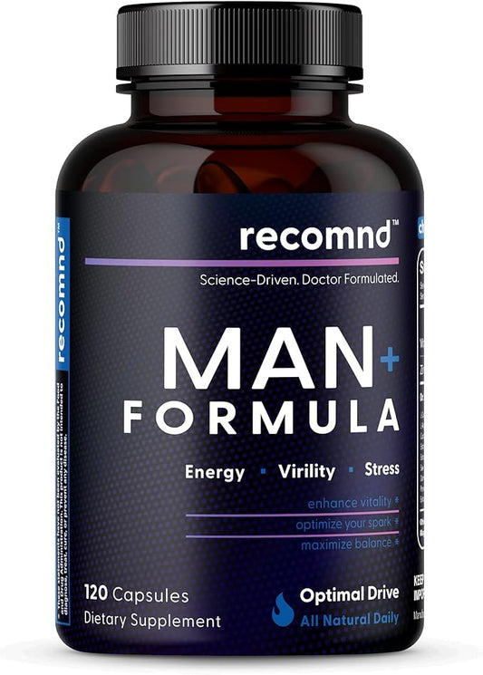 | Man+ Formula | Male Boost Supplement for Increased Energy, Prostate Health | Essential Vitamins Support