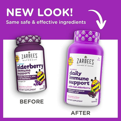 Zarbee's Children's Elderberry Immune Support Gummies 70 Count