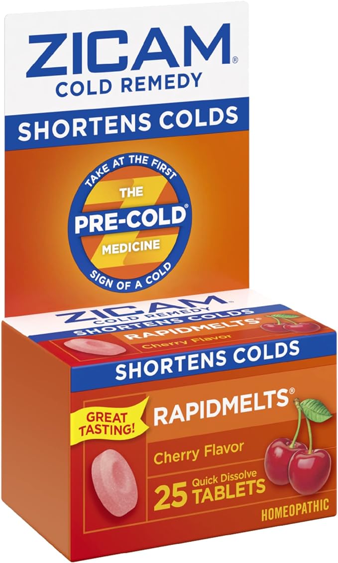 Zicam Cold Remedy Cherry Zinc Rapidmelts 25 Count 20 Count