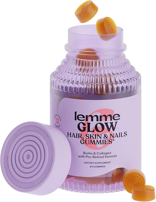 Lemme Glow Collagen Hair Gummies 60 ct.