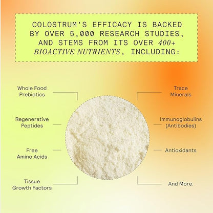 ARMRA Colostrum™ Premium Powder, Grass Fed, Gut Health Bloating Immunity Skin & Hair, Contains 400+ Bioactive Nutrients, Potent Bioavailable, Keto, Gluten & Fat Free (Vine Watermelon | 60 Servings)
