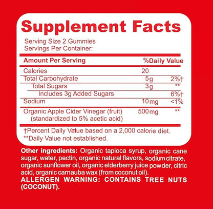 Organic Kids Apple Cider Vinegar Gummies 60 Day