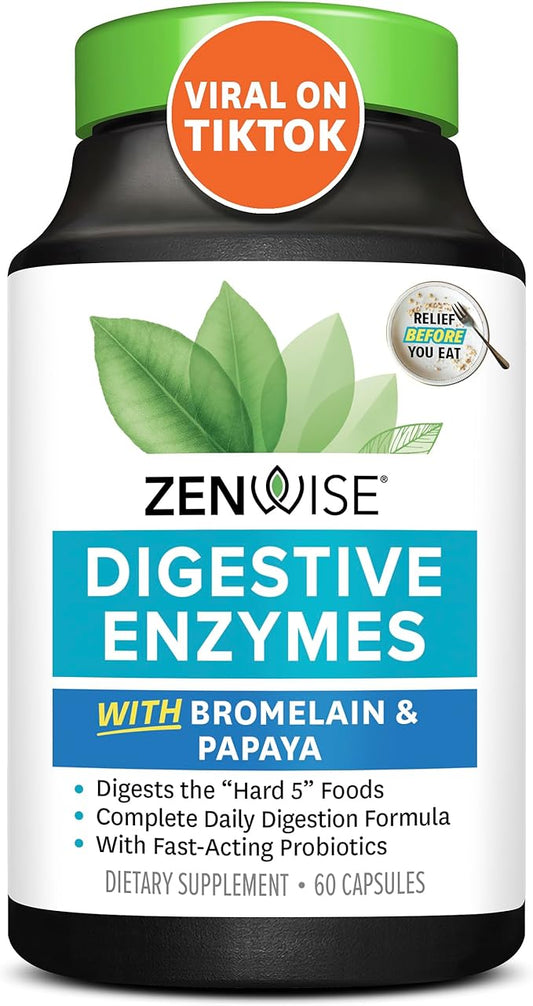 Zenwise Health Digestive Enzymes for Gut Health -60 CT