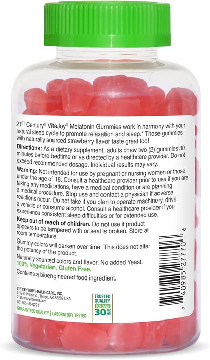 21st Century Vitajoy Melatonin Gummies, Multi, 120 Count