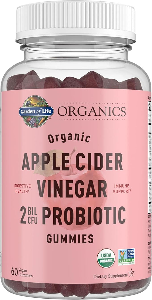 Garden of Life Apple Cider Vinegar 2 Billion B12-60 Vegan,