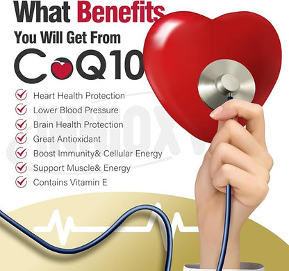 CoQ10 200mg Softgels for Heart Health, CoQ10 Nutritional 60 Softgels