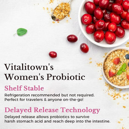 Vitalitown Probiotics for Women 120 Billion 30 Strains, 30 Delayed