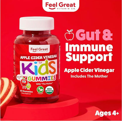 Organic Kids Apple Cider Vinegar Gummies 60 Day