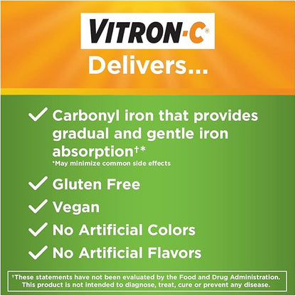 Vitron-C High Potency Iron Supplement, 60ct 400 Magnesium 60ct