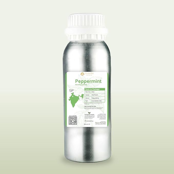 Peppermint Essential Oil (15ml) - Direct from Our Farm Partner in India - Essential Oils for Diffusers Aromatherapy Oil | Pure Therapeutic Grade