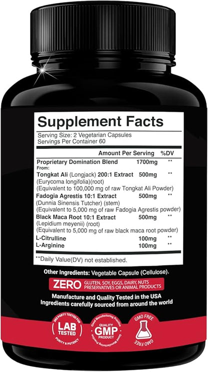 X Gold Health Tongkat Ali, Fadogia Agrestis, Black Maca, L-Arginine & L-Citrulline: Boost Energy, Vitality, Performance, Muscle Recovery & Balance – Premium Wellness Support for Men & Women