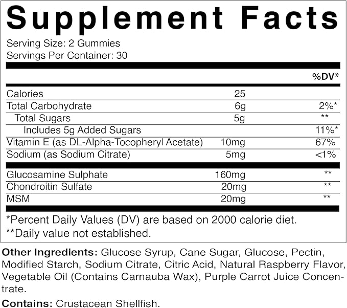 Vitamatic 2 Pack Glucosamine Chondroitin Gummies 60 Pectin